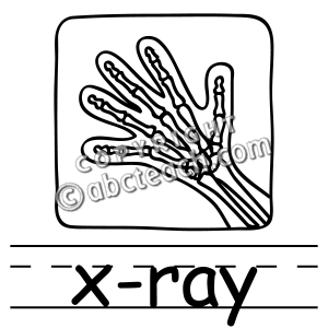 Clip Art  Basic Words  X Ray B W 2 Labeled   Preview 1