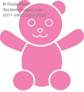 Clipart Illustration Of A Pink Teddy Bear