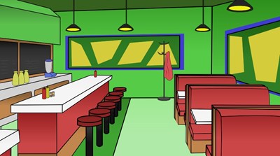 Diner Restaurant   Anime Studio Bacground