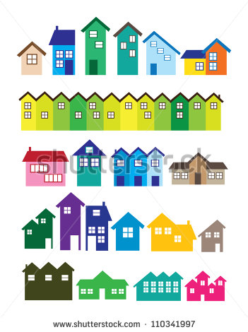 Displaying  19  Gallery Images For Row Of Houses Vector   