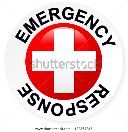 Emergency Response Badge   Red   Stock Vector 133767815   Shutterstock