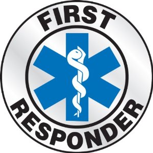 Emergency Response Reflective Helmet Sticker Legend First Responder