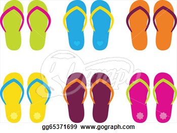     Flip Flop Collection Isolated On White  Stock Clipart Gg65371699