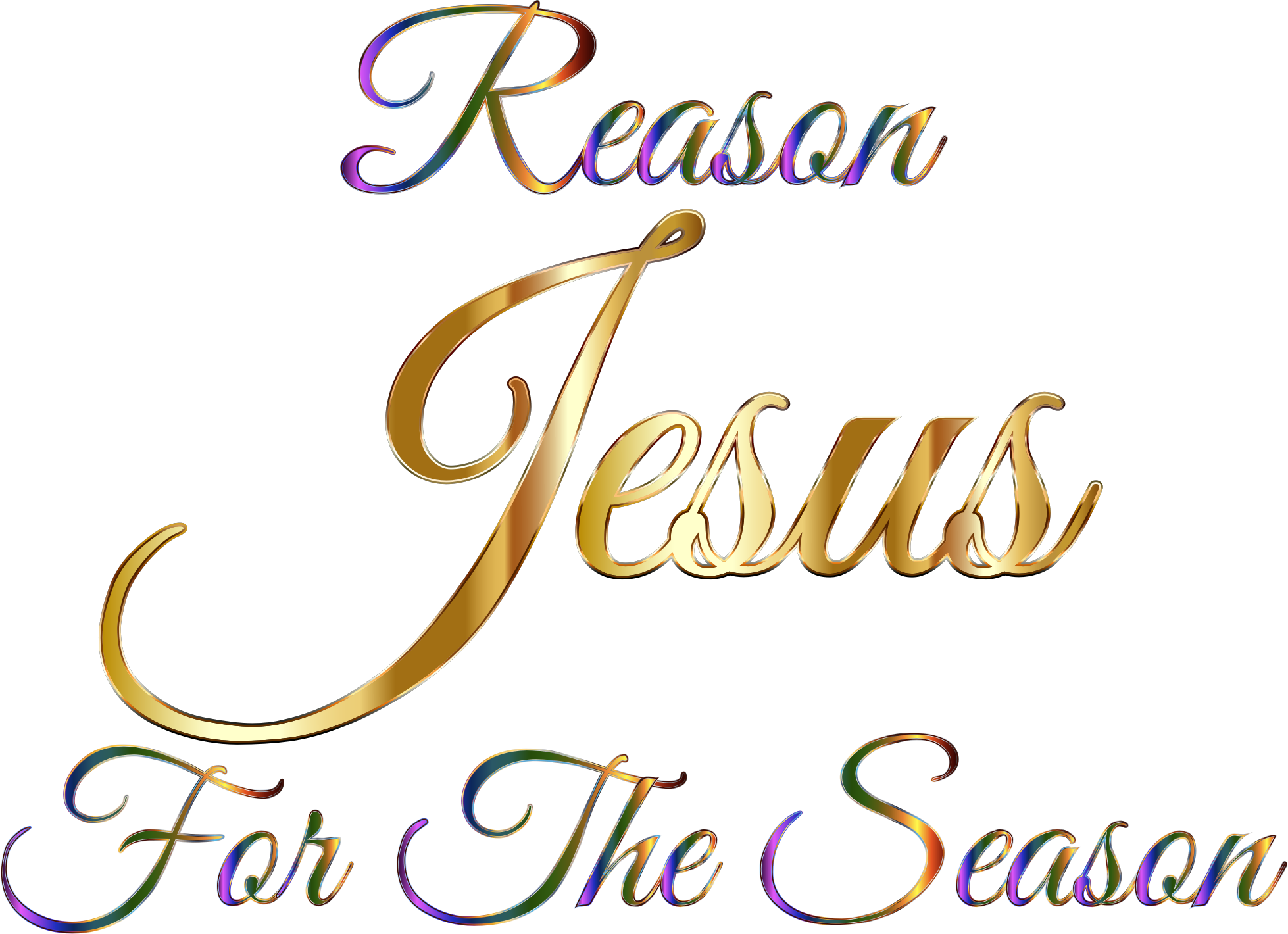 Jesus Reason For The Season Typography Without Background By Gdj