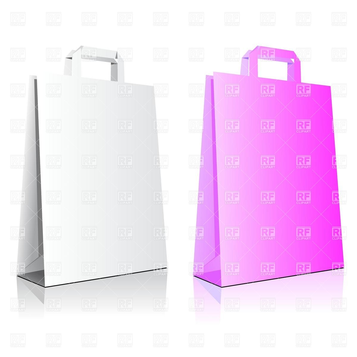     Pink Paper Shopping Bags 16395 Download Royalty Free Vector Clipart