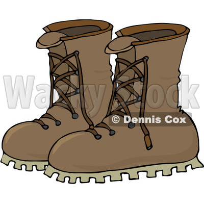Royalty Free  Rf  Clip Art Illustration Of A Pair Of Leather Boots