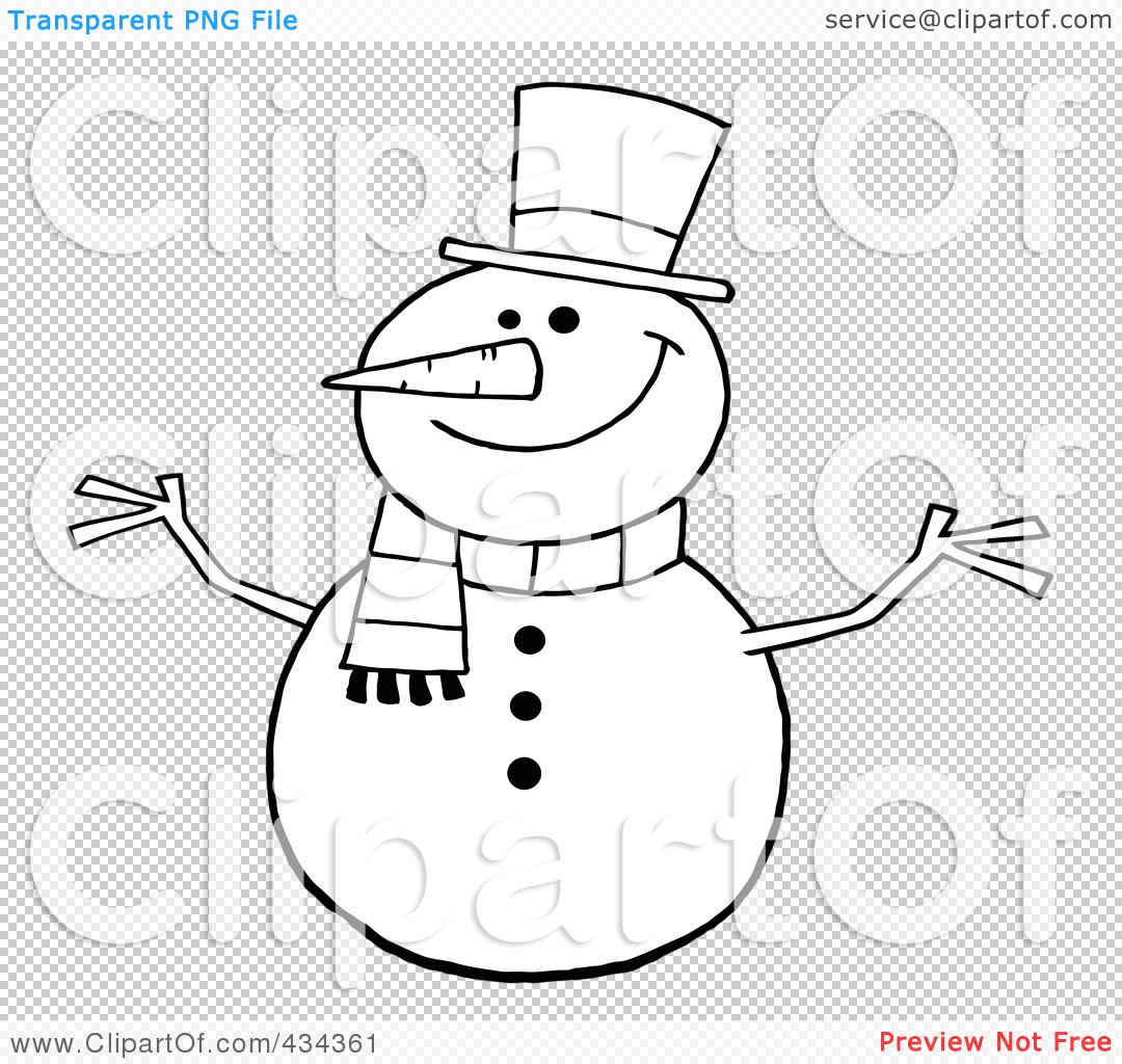 Royalty Free  Rf  Clipart Illustration Of A Happy Snowman   1 By Hit