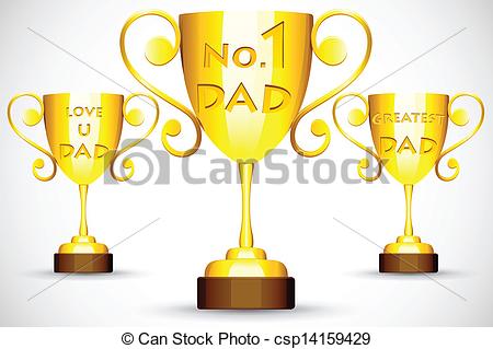 Vector   Trophy Father S Day Message   Stock Illustratie Royalty