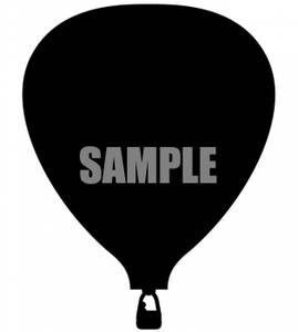 Black And White Hot Air Balloon   Royalty Free Clipart Picture