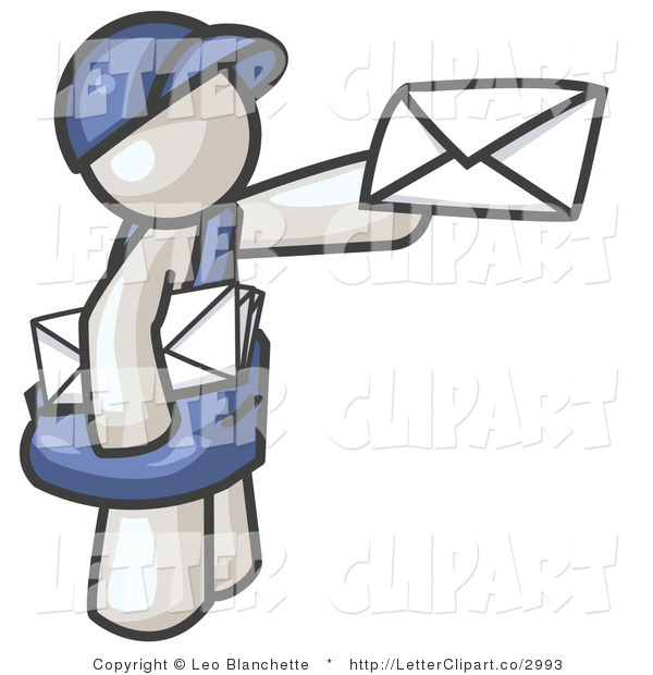 Carrier Man Delivering A Letter Letter Clip Art Leo Blanchette