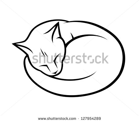 Cartoon Cat Sleeping Clip Art Free Vector   4vector