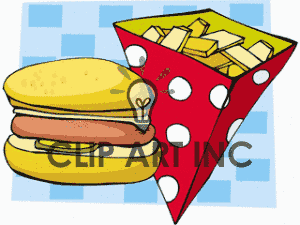 Chips Clipart Burger With Chips
