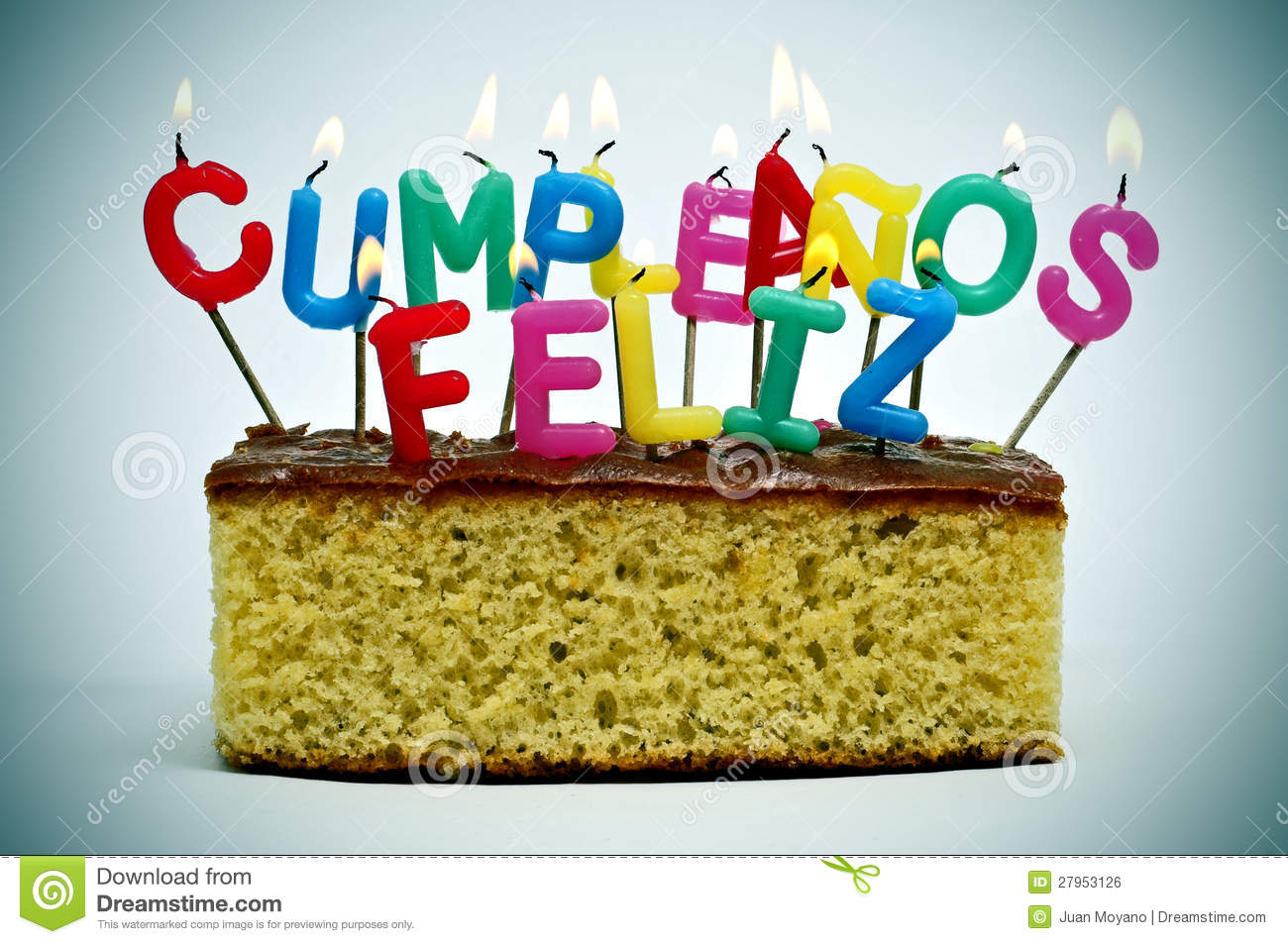 Cumpleanos Feliz Happy Birthday In Spanish Royalty Free Stock Image