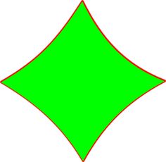 Green Diamond Diamond Shape