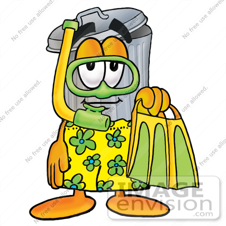 Green Trash Can Clipart  26568 Clip Art Graphic Of A
