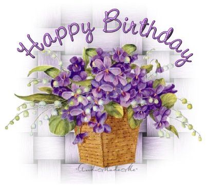 Happy Birthday Flowers   Happy Birthday Ale Wicker Basket With Purple