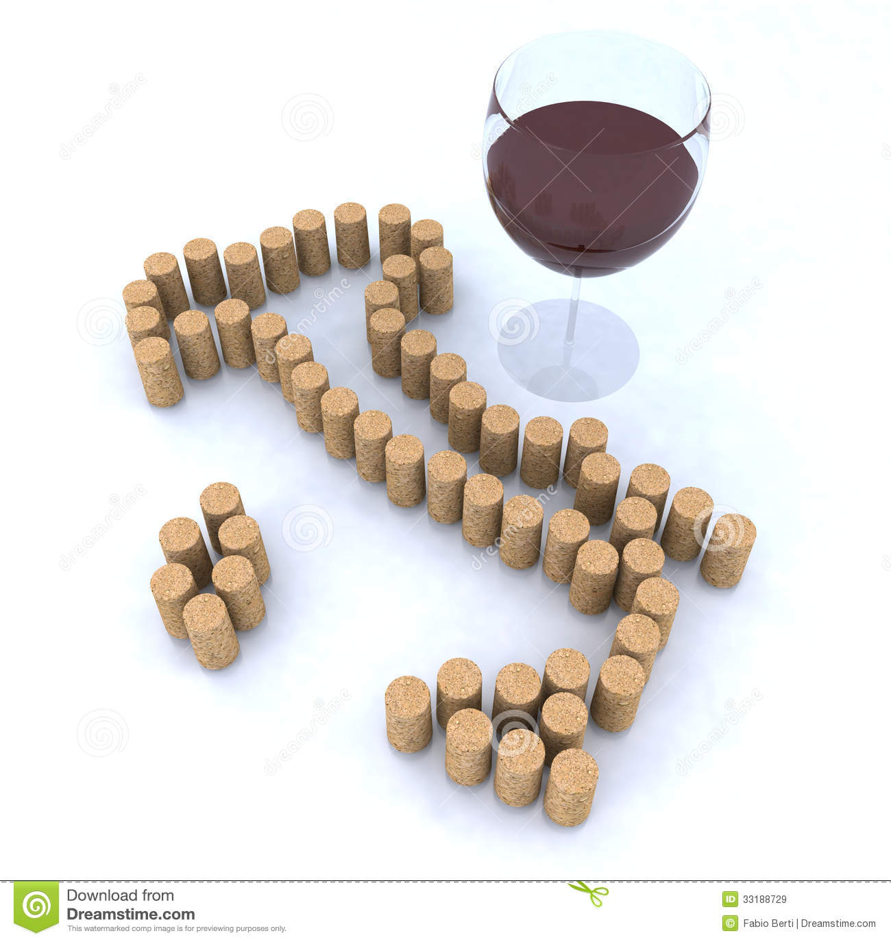 Italian Map With Cork And Glass Of Red Wine Royalty Free Stock Images