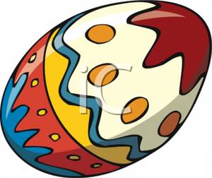 Painted Easter Egg   Royalty Free Clipart Picture