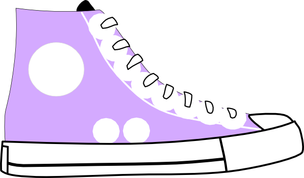 Puple Tennis Shoe Clip Art At Clker Com   Vector Clip Art Online    