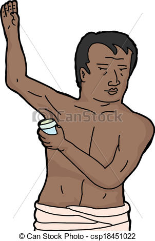 Putting On Deodorant    Csp18451022   Search Clipart Illustration