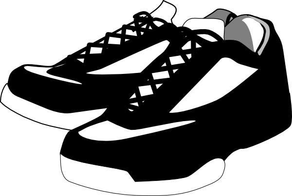 Shoe Clipart 330905 Black And White Shoes Tennis Clip Art Jpg