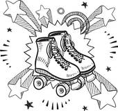 Skate Clip Art Royalty Free  6731 Skate Clipart Vector Eps