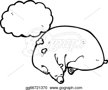 Sleeping Polar Bear Cartoon  Clipart Illustrations Gg66721370