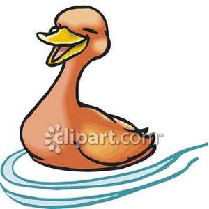Smiling Brown Duck   Royalty Free Clipart Picture
