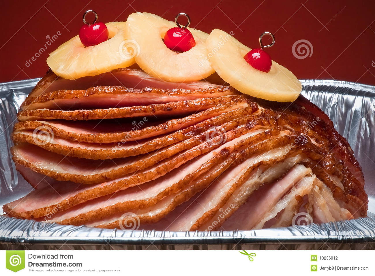Spiral Sliced Baked Ham Stock Photography   Image  13236812