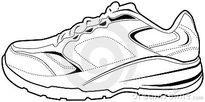Tennis Shoe Isolated On A White Background 