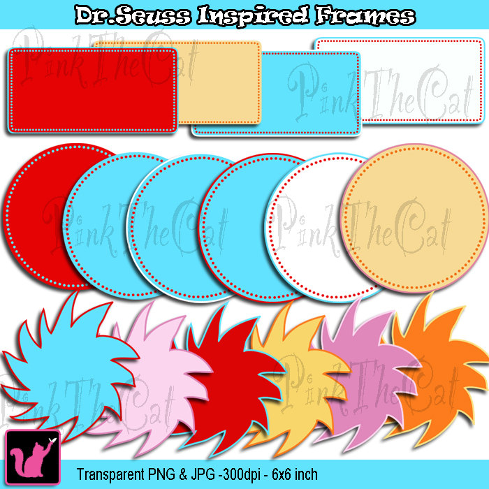 Test   Instant Download Dr  Seuss The Lorax Inspired Frames Clipart