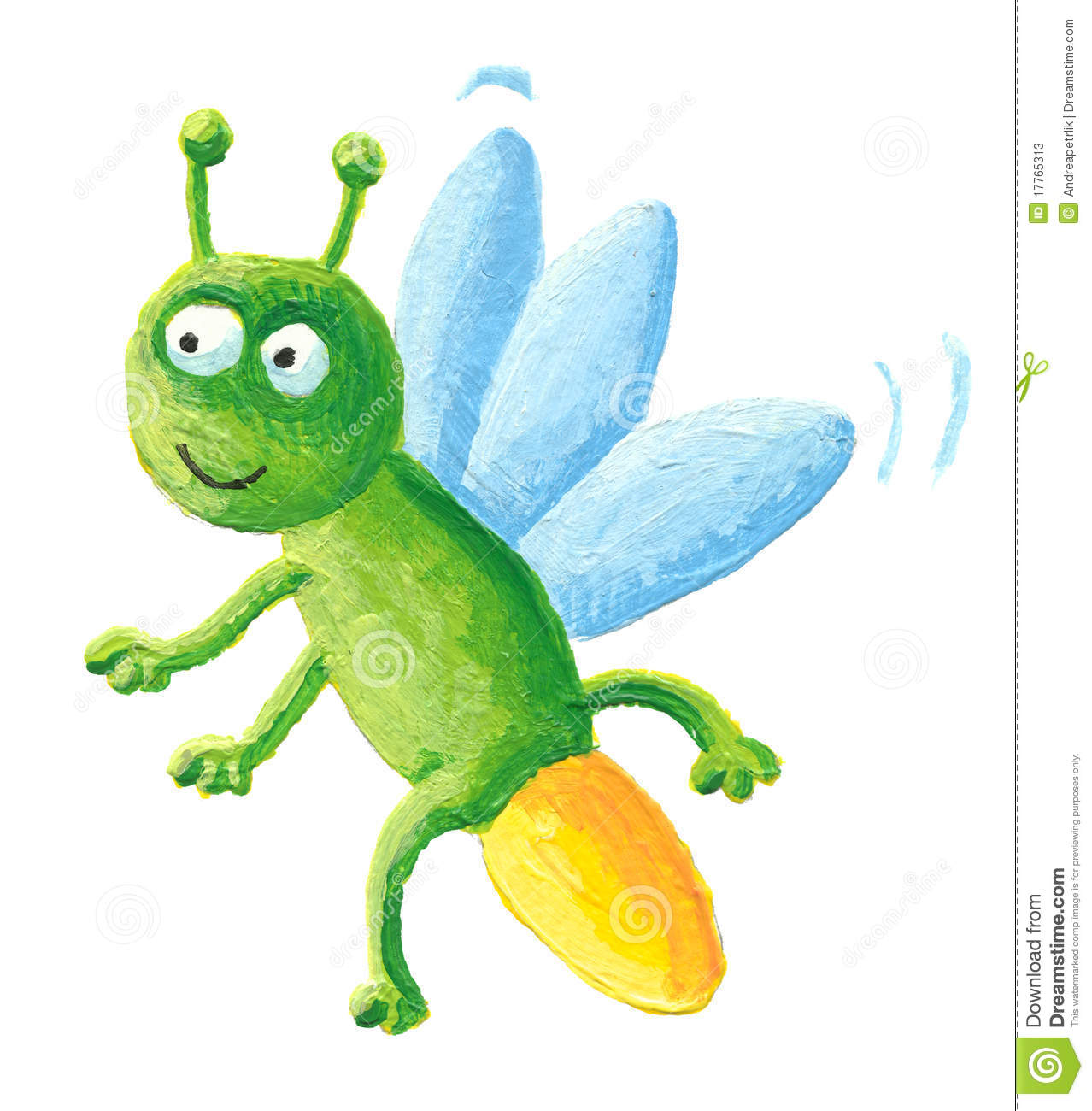 Cute Firefly Clipart Lightning Bug Flying Left     