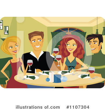 Dinner Party Clip Art Clipart Illustration By
