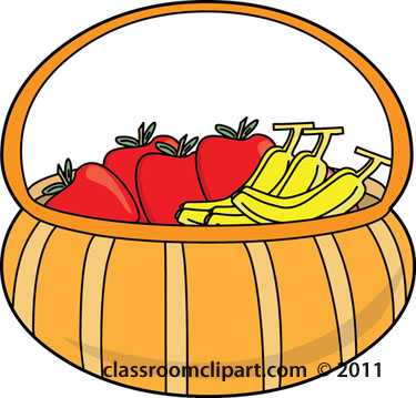 Food   Basket Of Fruit Color   Classroom Clipart
