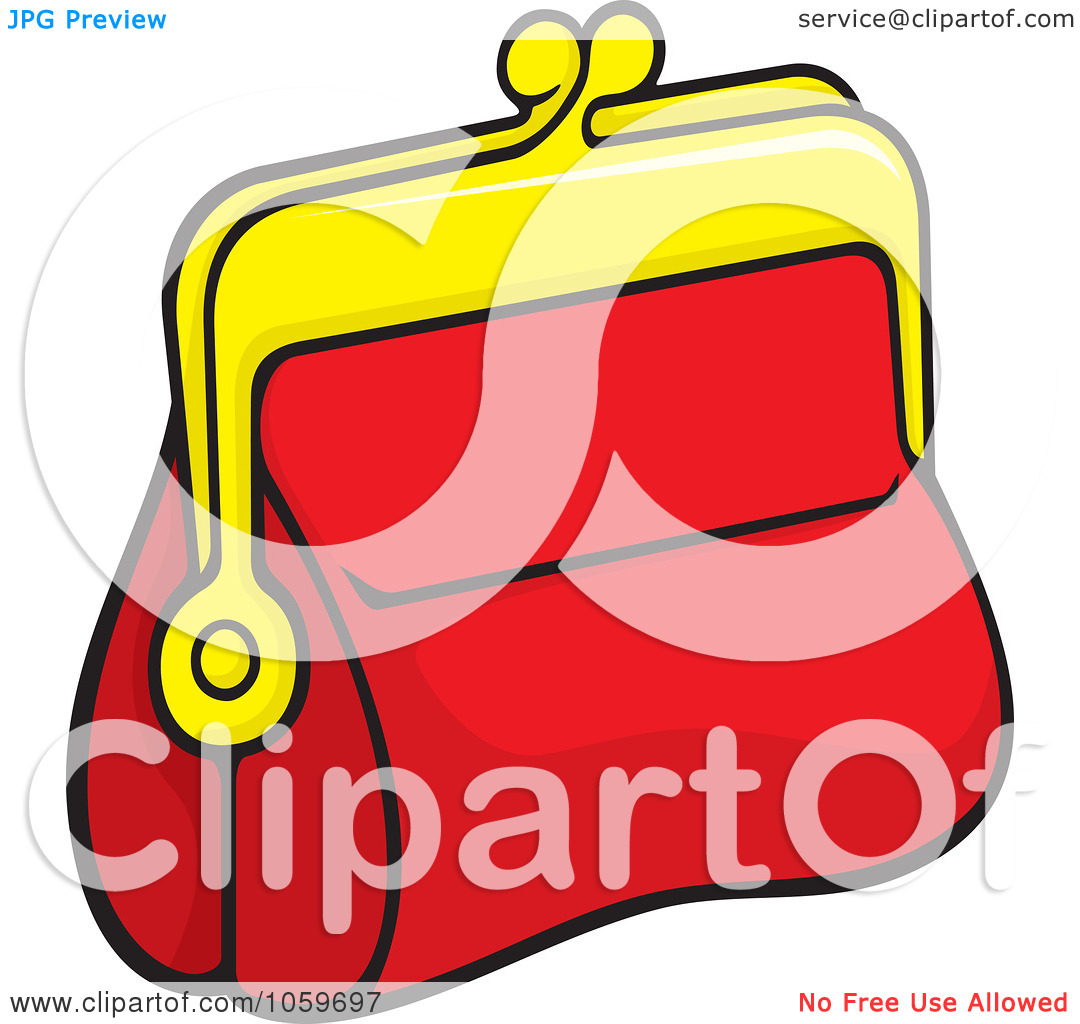 Free Vector Illustration Red Coin Purse Jobspapacom Clipart