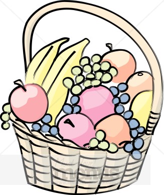Jpg Eps Png Word Tweet Fruit Gift Basket Clipart A Fruit Basket    