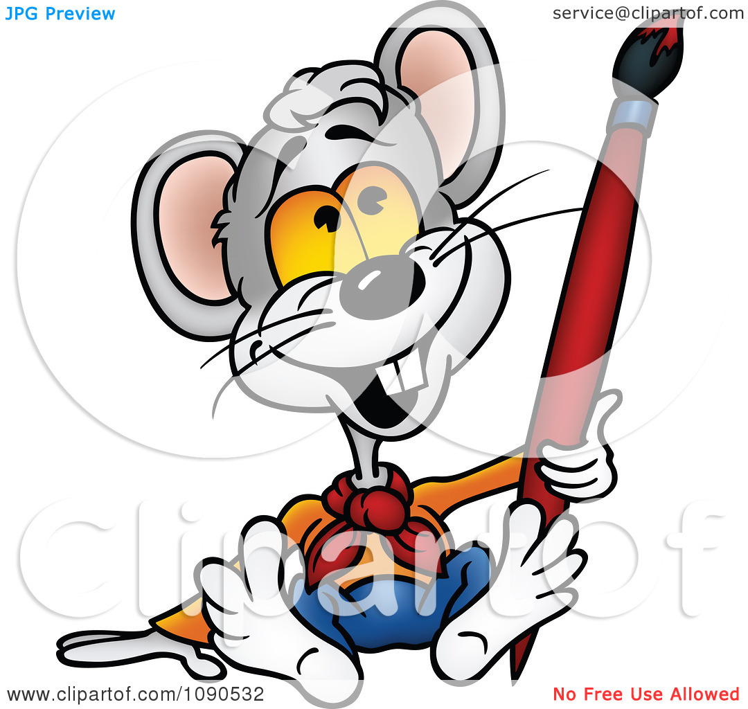 Lazy Student Clipart Clipart Artist Mouse Holding A