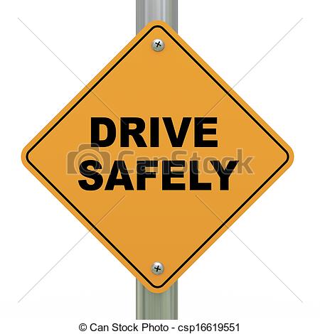 Safe Driving Clipart 3d Road Sign Drive Safely