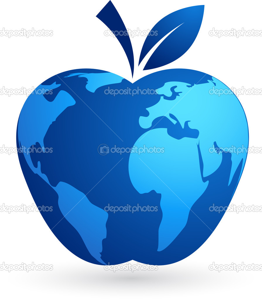 The Global Village   World Apple   Stock Vector   Marish  5718649