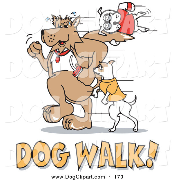 Walking With Dog Walk Text Dog Clip Art Andy Nortnik