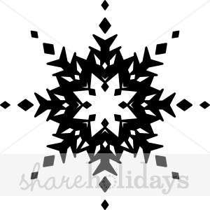 Christmastimeclipart Comblack Diamond Cluster Snowflake   Snowflake