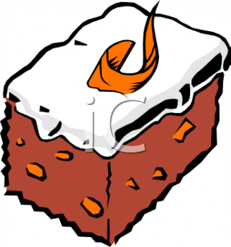 Clipart Picture Of A Piece Of Carrot Cake   Foodclipart Com