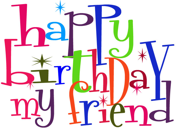 Cute Clipart    Cute Happy Birthday Text Clipart Curly Style