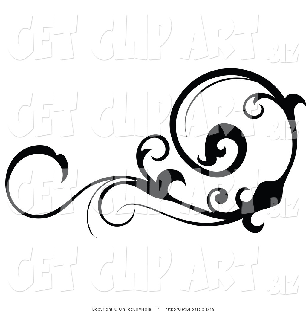 Design Clip Art Clip Art Of A Black Silhouetted Horizontal Scrolling