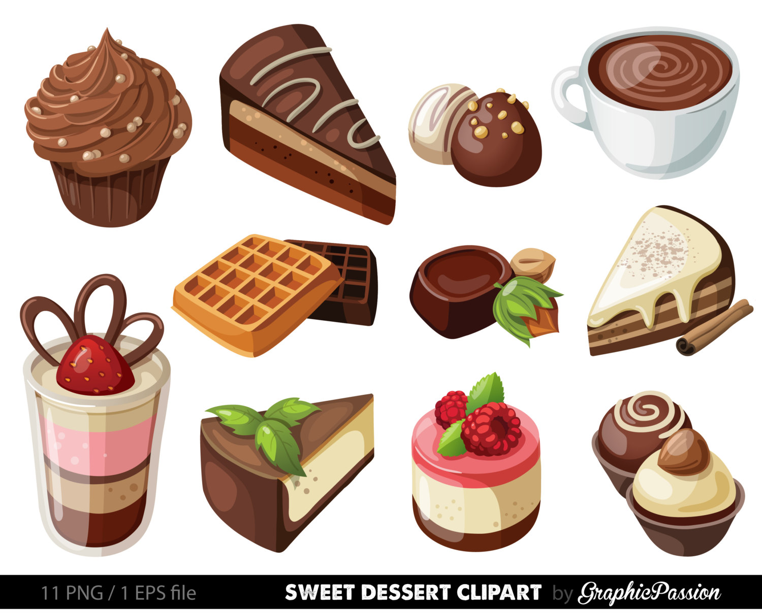 Desserts Clipart Cake Clip Art Sweet Treat By Graphicpassion