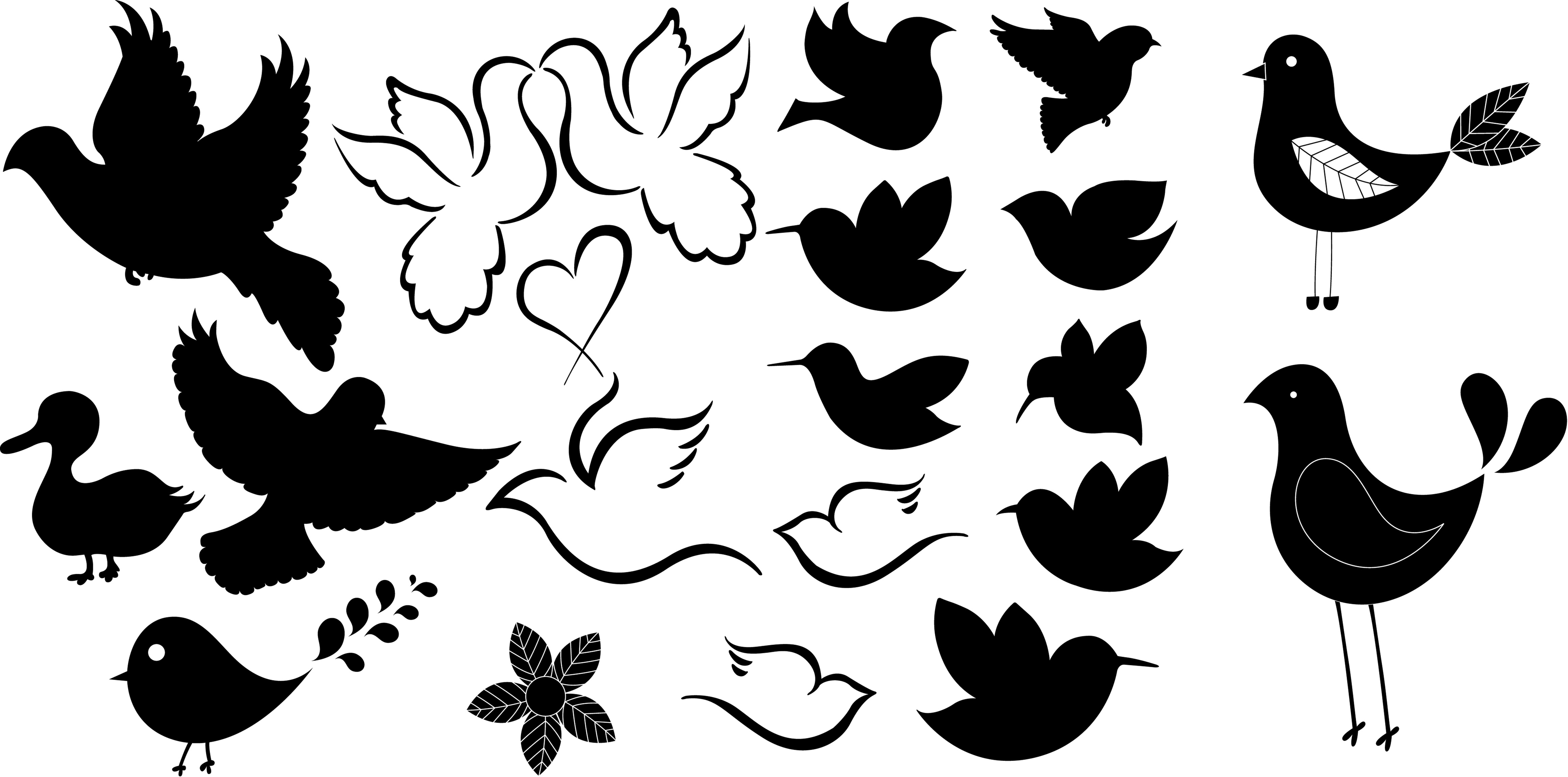 Free Flying Birds Vector Shapes   Photoshop Graphics And Add Ons