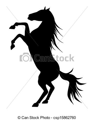 Horse   Rearing Up Graceful Black    Csp15862760   Search Clipart