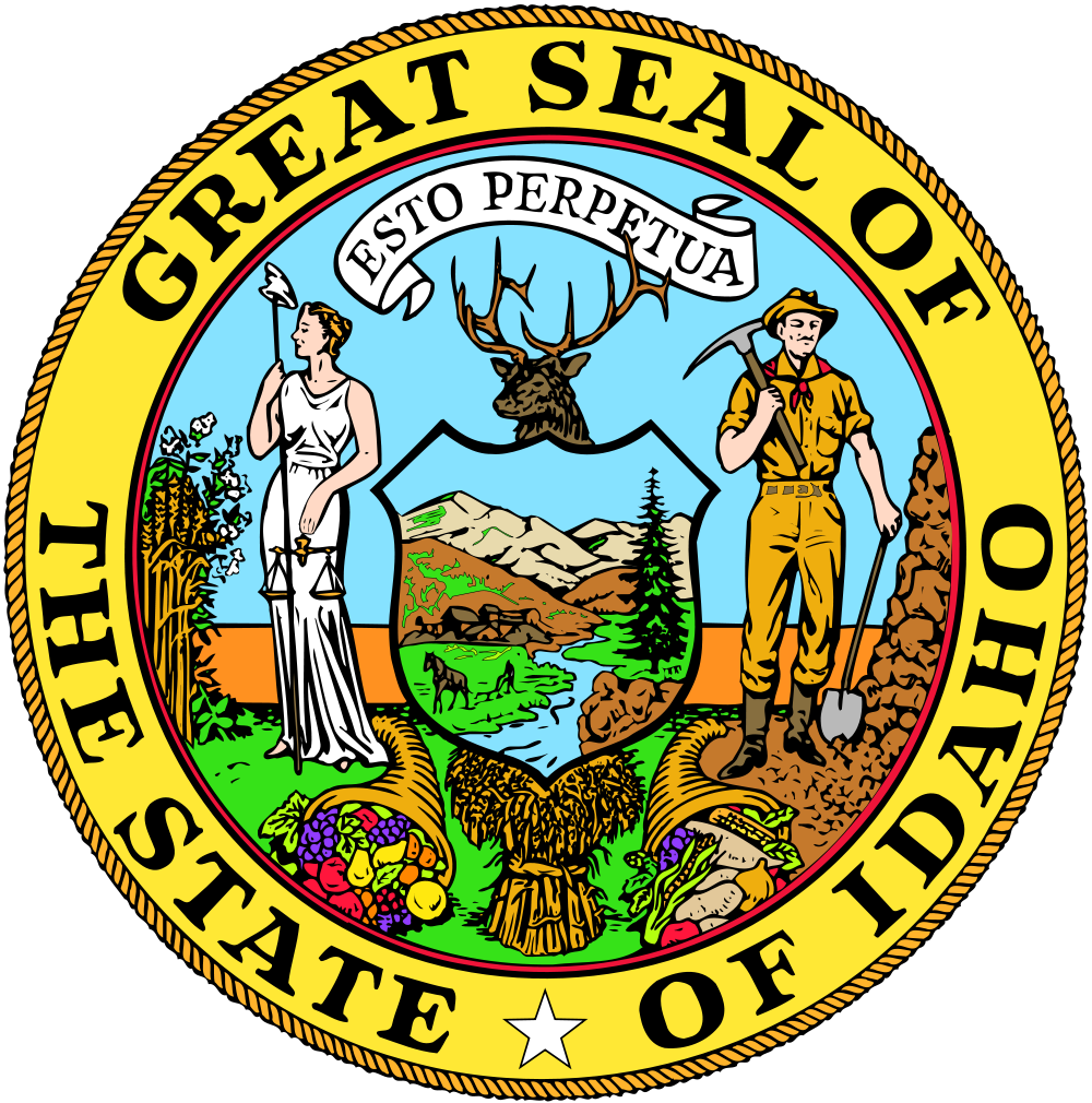 Idaho  Flags   Emblems   Symbols   Outline Maps