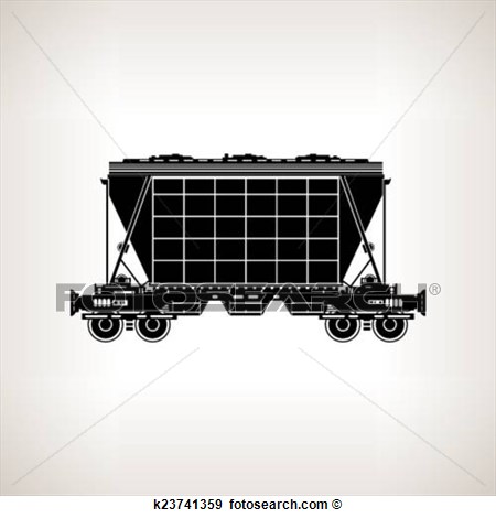 Silhouette Hopper Car On A Light Background Vector Illustration View