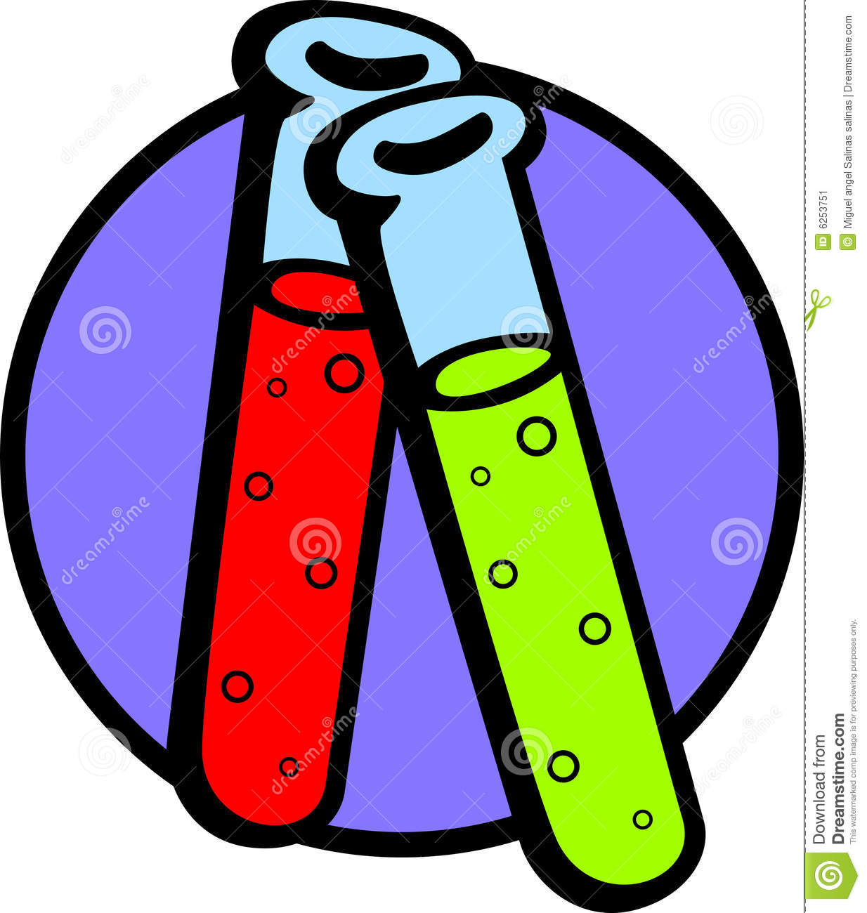 Test Tubes With Chemicals Vector Illustration Stock Image   Image